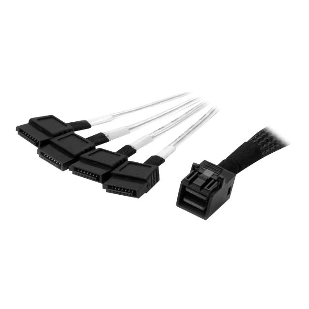 StarTech.com SAS43SAT1M sorosan kapcsolt SCSi (SAS) kábel 1 M Fekete, Ezüst (SAS43SAT1M)