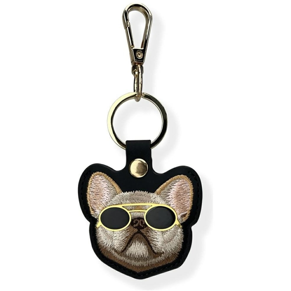 Llavero Airtag Para Rastreador Gps Nimmy Friends Bulldog Con Fijación De Metal