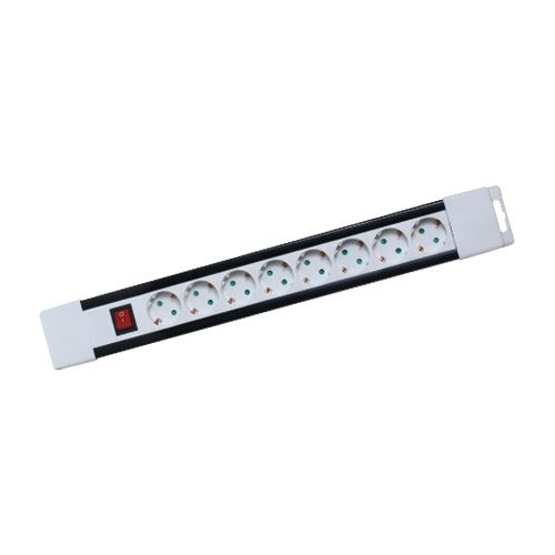 Somogyi világító kapcsolós hálózati elosztó 8 aljzat 2m (PNV 08K/WH) (PNV 08K/WH)