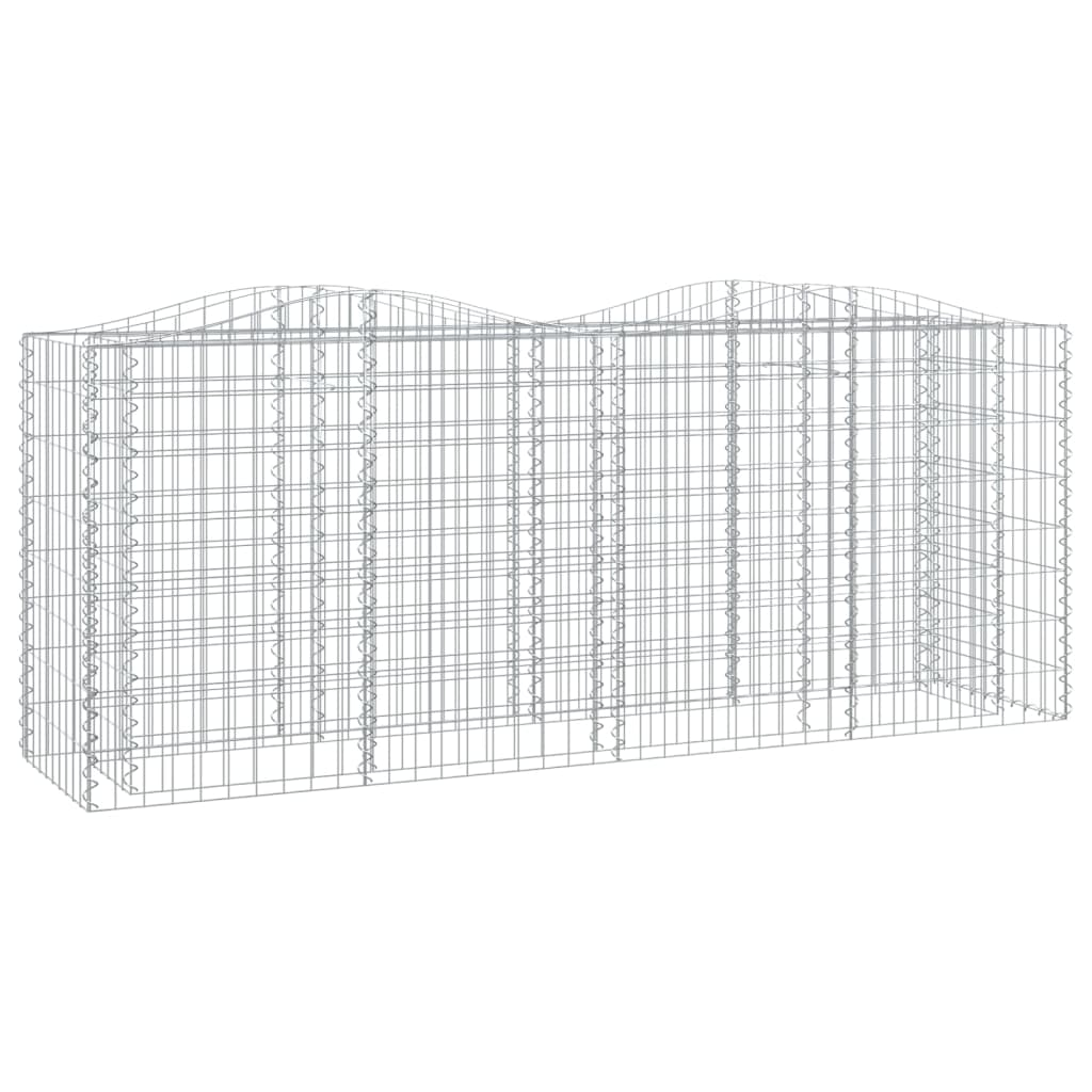 íves horganyzott vas gabion magaságyás 200x50x100 cm (153546)