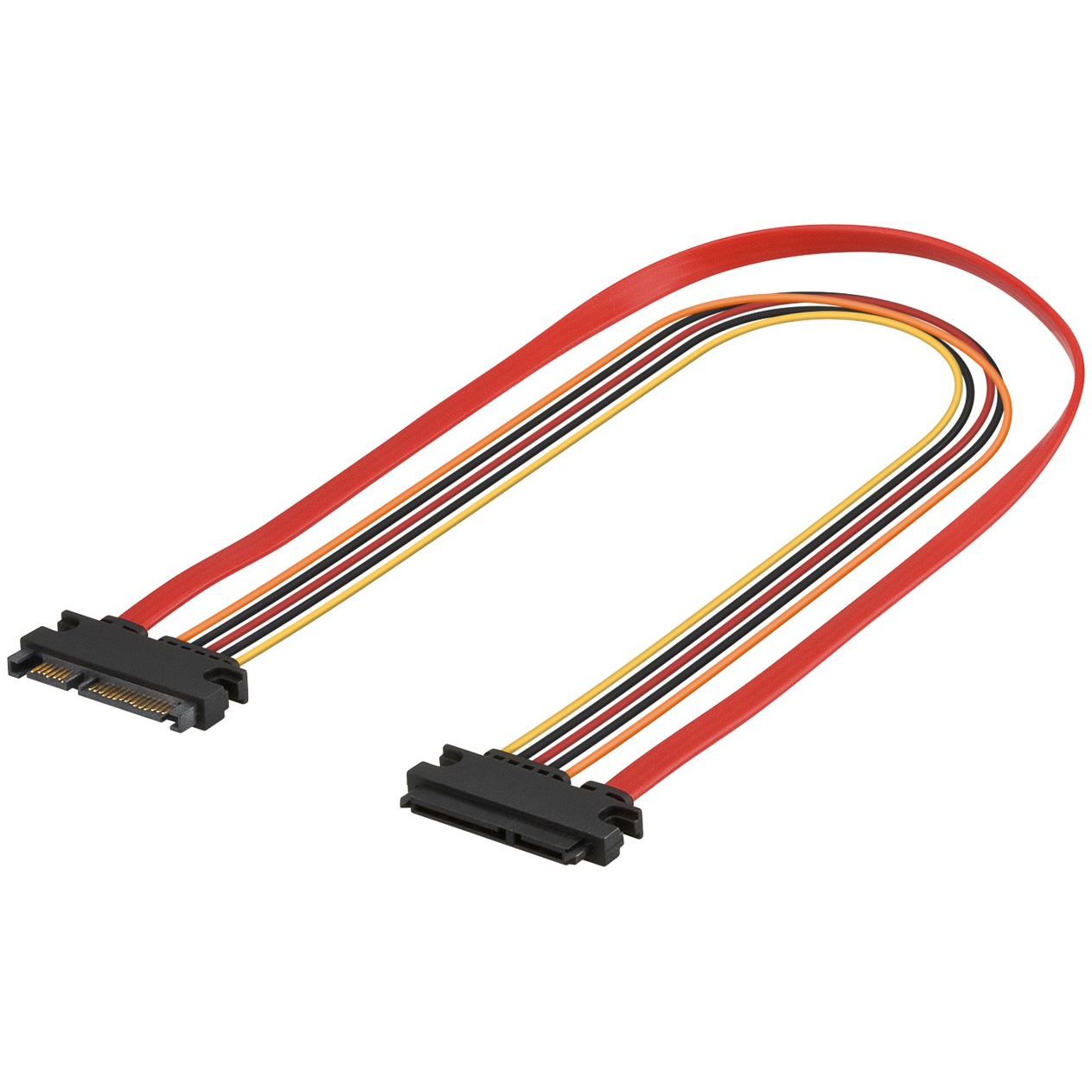 Goobay 93871 SATA adat és tápkábel 0.5m (SATA apa - SATA anya) (93871)