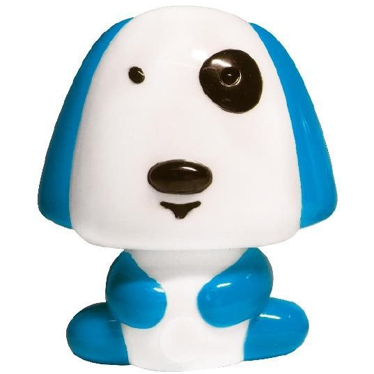 ACA Lighting LED lámpa gyerekeknek kapcsolóval - kutyus, 0,4W/230V/6000K, kék (82204LEDBE)