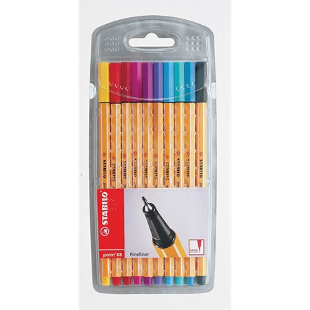 Stabilo Point 88 0.4mm Tűfilc készlet 10 szín (8810)