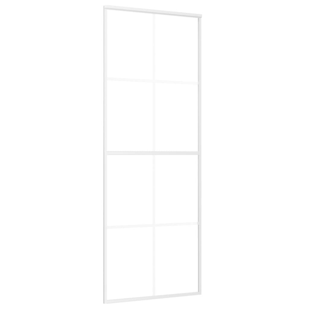 fehér matt ESG üveg és alumínium tolóajtó 76 x 205 cm (151669)