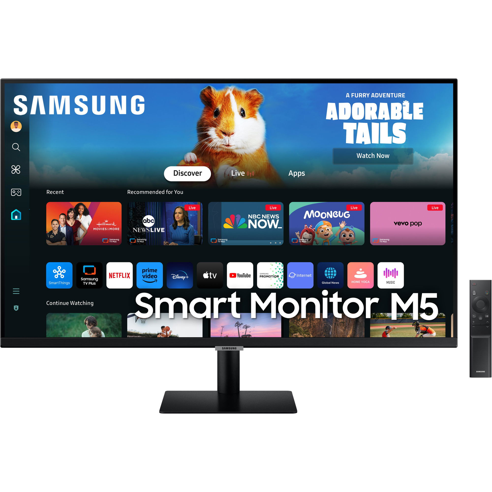 Монитор Samsung LS27DM500EUXDU, черен