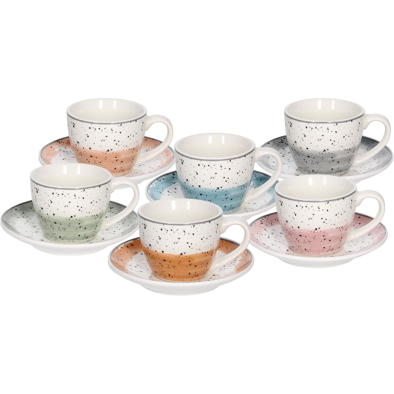 Tognana IRIS SIENNA kávéscsészekészlet csészealjakkal, 6 db, 80 ml (IR68501M209)