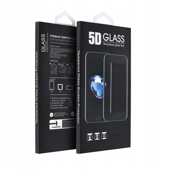 5D Full Glue Tempered Glass - do Motorola E14 / G04 / G04s / G24 / G24 Power czarny