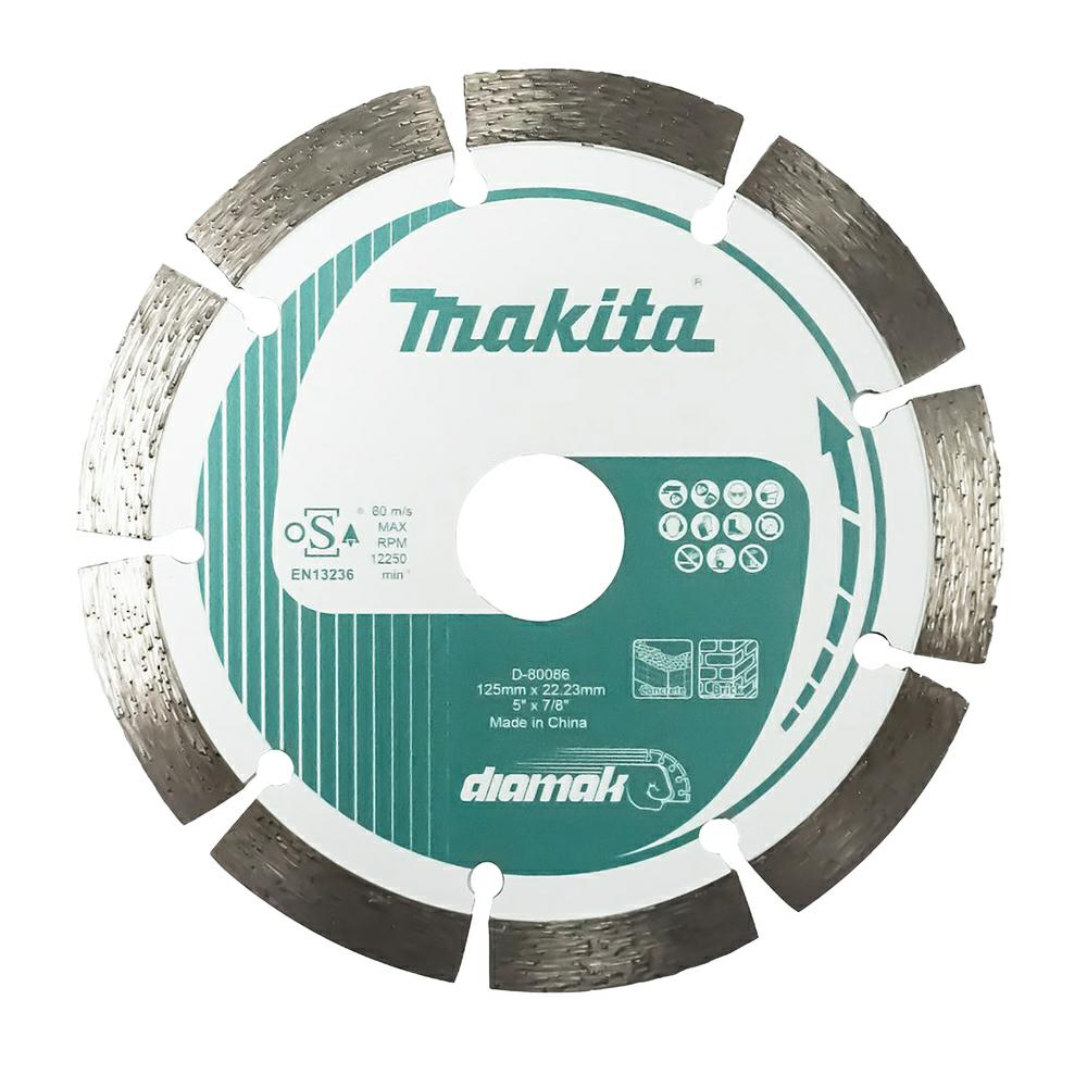 Makita gyémánttárcsa DIAMAK szegmentált, szegmens 125 mm 10 mm (D-80086)