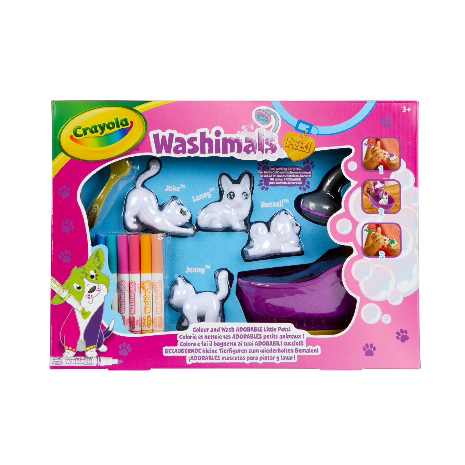 Crayola Washimals: kimosható állatkák - kád szett (7249)