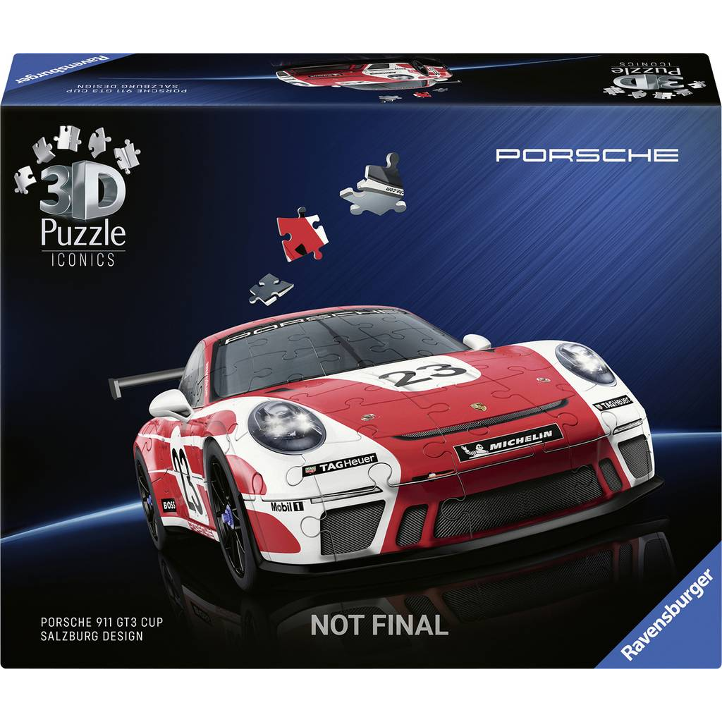Porsche 911 GT3 - 3D пъзел от 108 части — Ravensburger 12008038