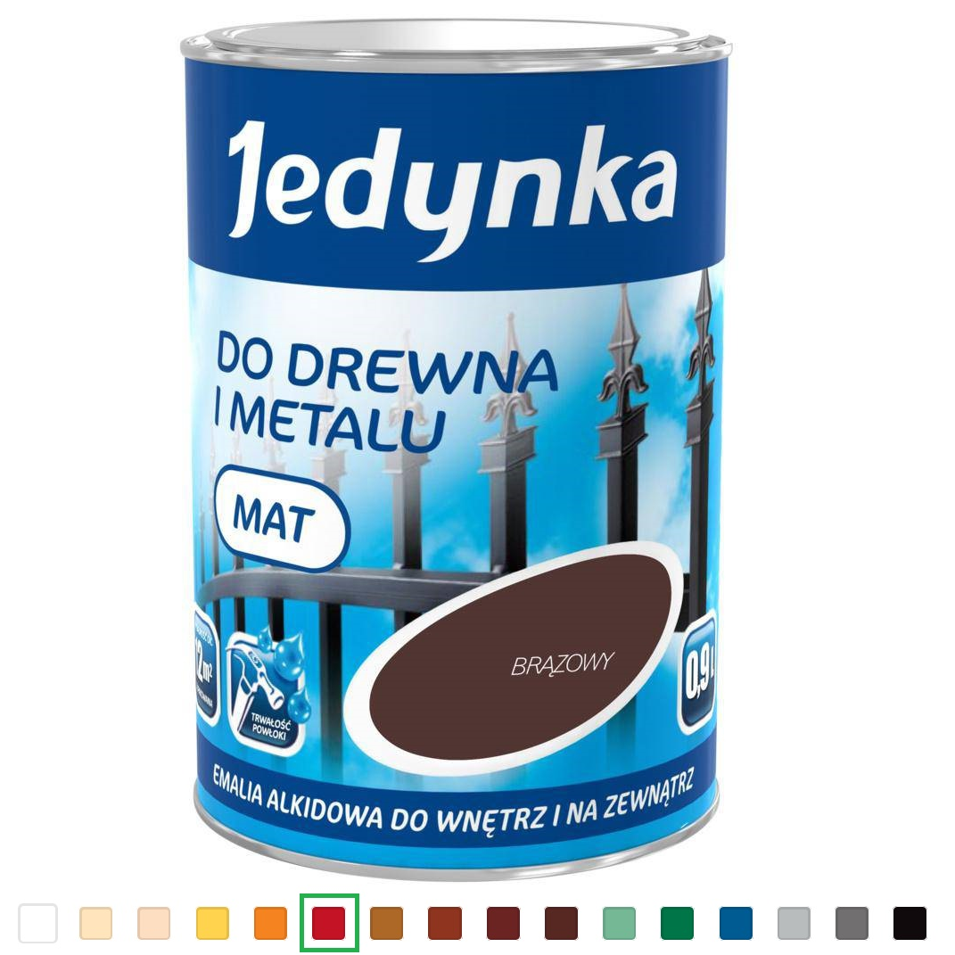 Jedynka Zománcfesték Fényes Piros 3680 0,9 L (5EMAL.CZE0.9)