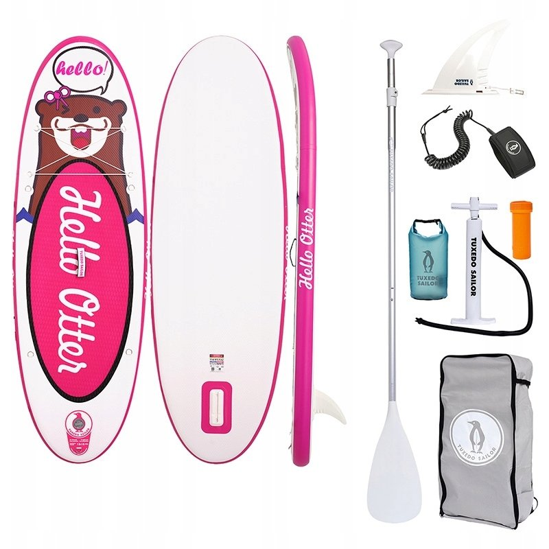 FunWater SUP doska pre deti 240cm Tuxedo Sailor Ružová Sada s taškou a