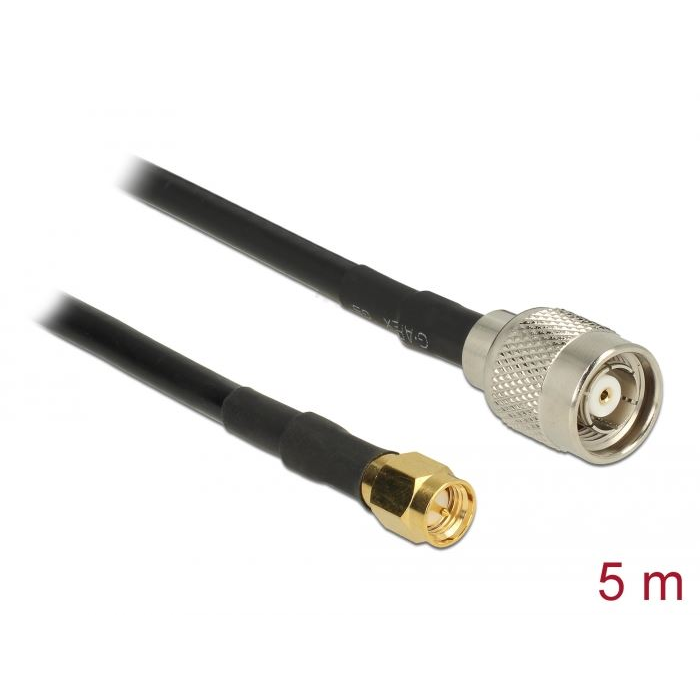 Delock RP-TNC > SMA antennakábel 5m (89513) (delock89513)