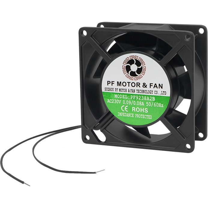 Blow Ventilátor  92x38 mm, 230V, Gömbcsapágyas