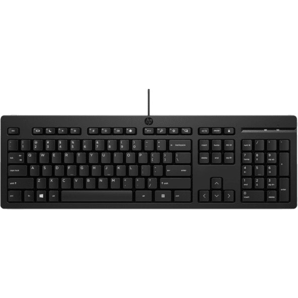 HP 125 G2 USB WD KBD tastatur Kontor Sort