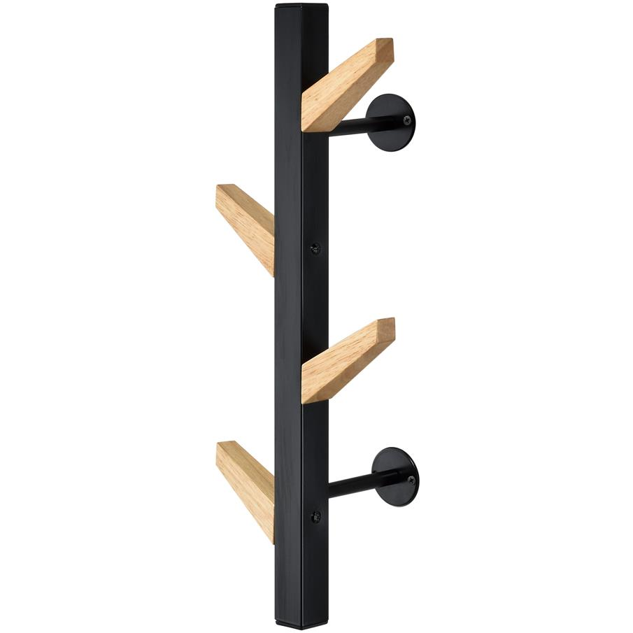 EXCELLIANCE fali fogas, fém + fa, fekete, 50cm (FU209EC)