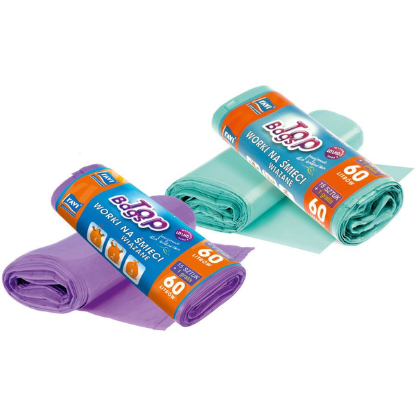  Ravi Worki na śmieci wiązane TOP BAGS 60L 10szt.
