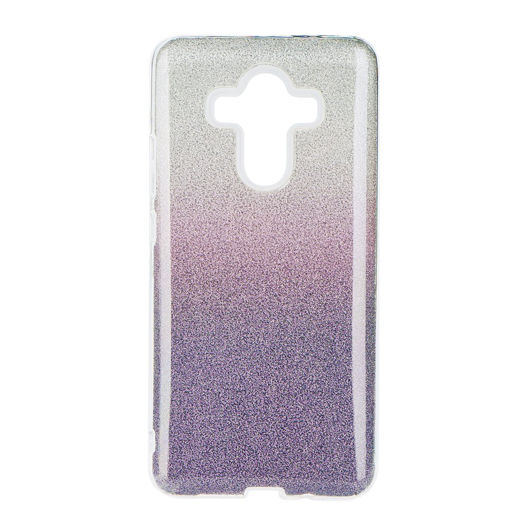 Huawei Mate 30 Lite, Szilikon tok, csillogó, Forcell Shining, lila/ezüst (90155)