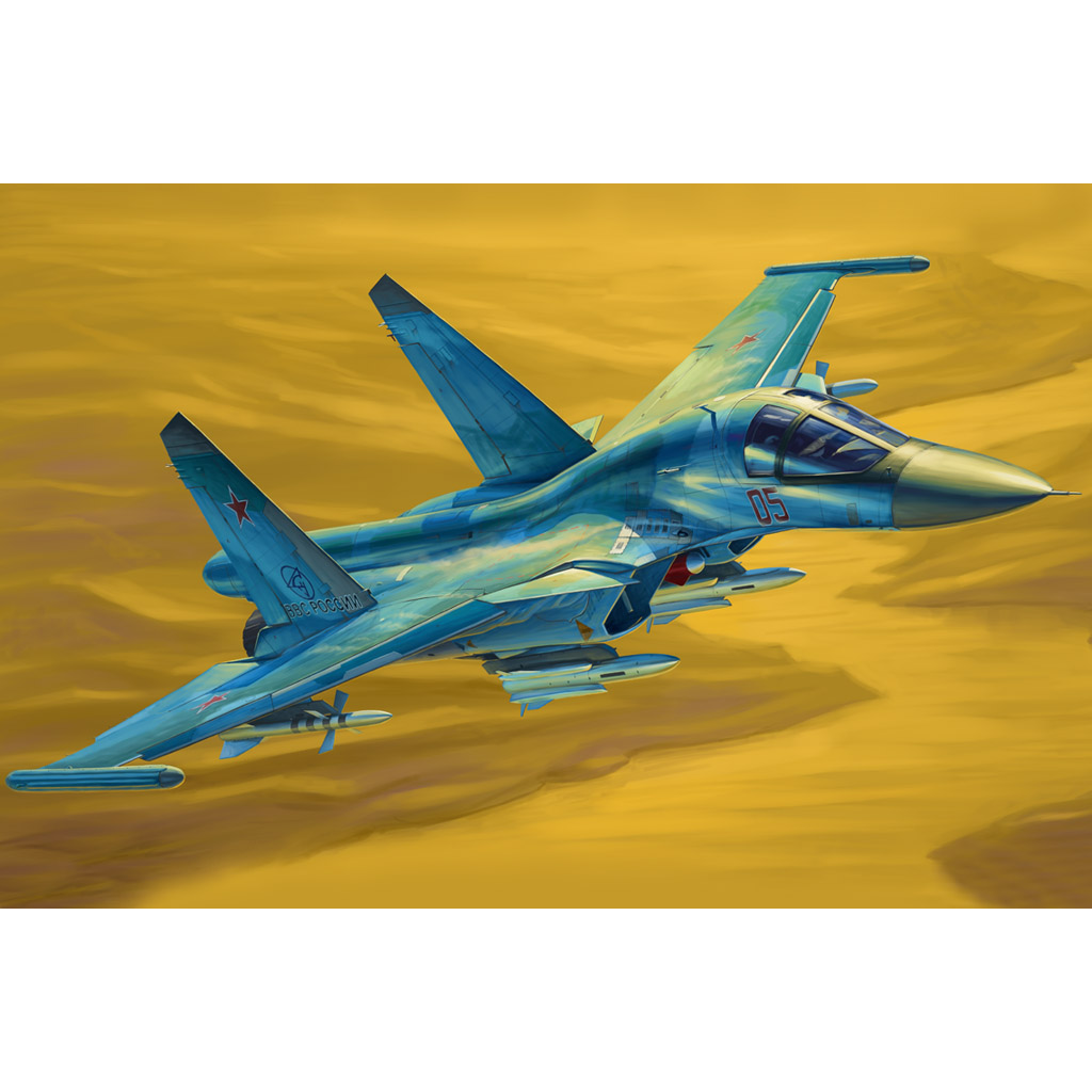 HobbyBoss Russian Su-34 Fullback vadászrepülőgép műanyag összeépíthető makett (1:48) (81756)