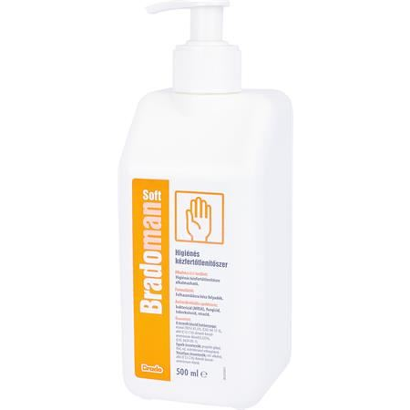 Bradoman Soft pumpás higiénés kézfertőtlenítő 500ml (10831) (brado10831)