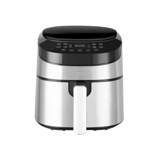 Gastroback Design Air Pro XXL Enkel 6,5 l Vrijstaand 1600 W Heteluchtfriteuse Zwart, Roestvrijstaal