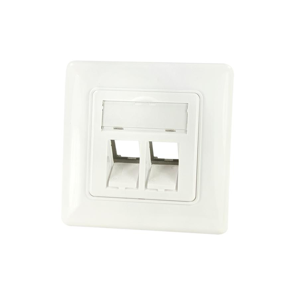 LogiLink Unterputzdose f. 2 Keystone-Module,45°Schrägauslass