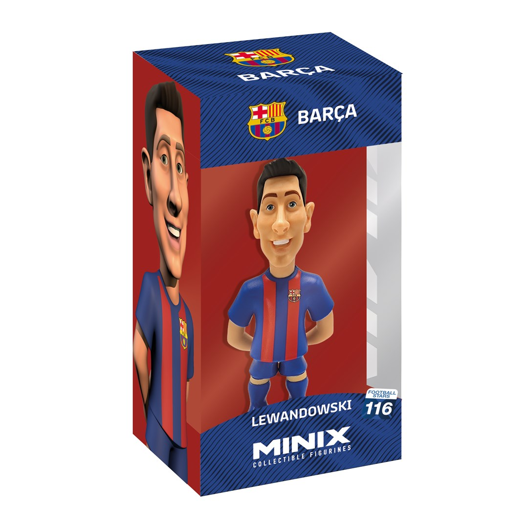 Minix 116 Football Stars - FC Barcelona Robert Lewandowski gyűjthető Focista figura 12cm (12015)