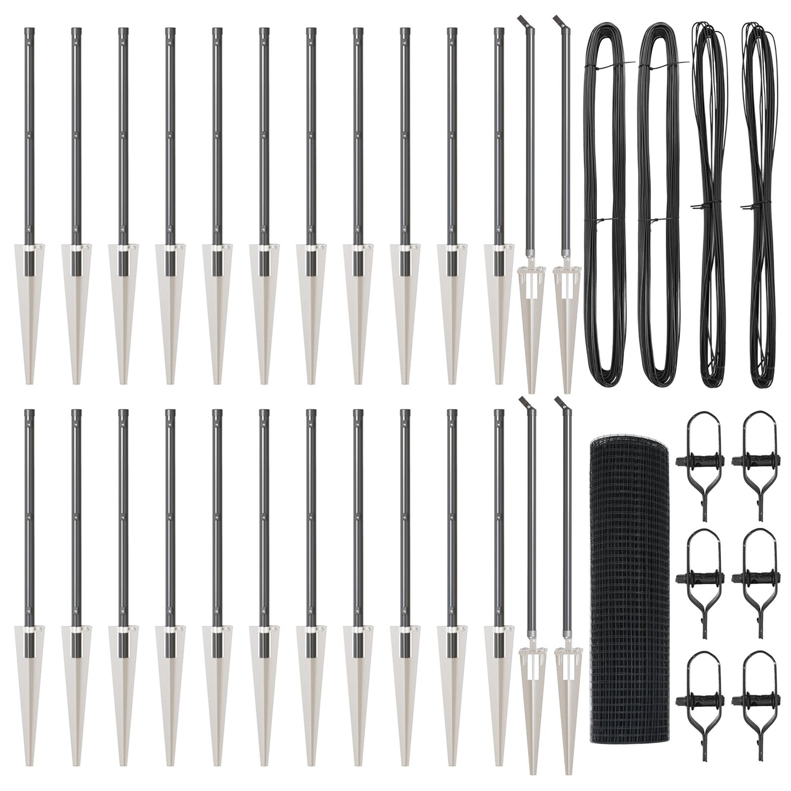 Hegesztett Drótkerítés 13 Szögelős Cölöppel Szürke 0.6x50 m Acél (3352228)