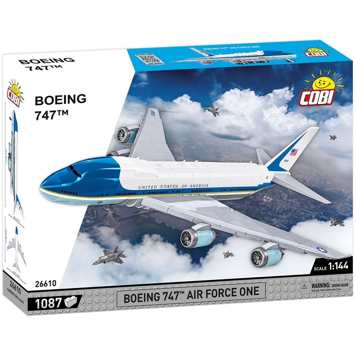 Cobi: 26610 Boeing 747 Air Force One Összeépíthető repülőgép modell 1:144 (26610)