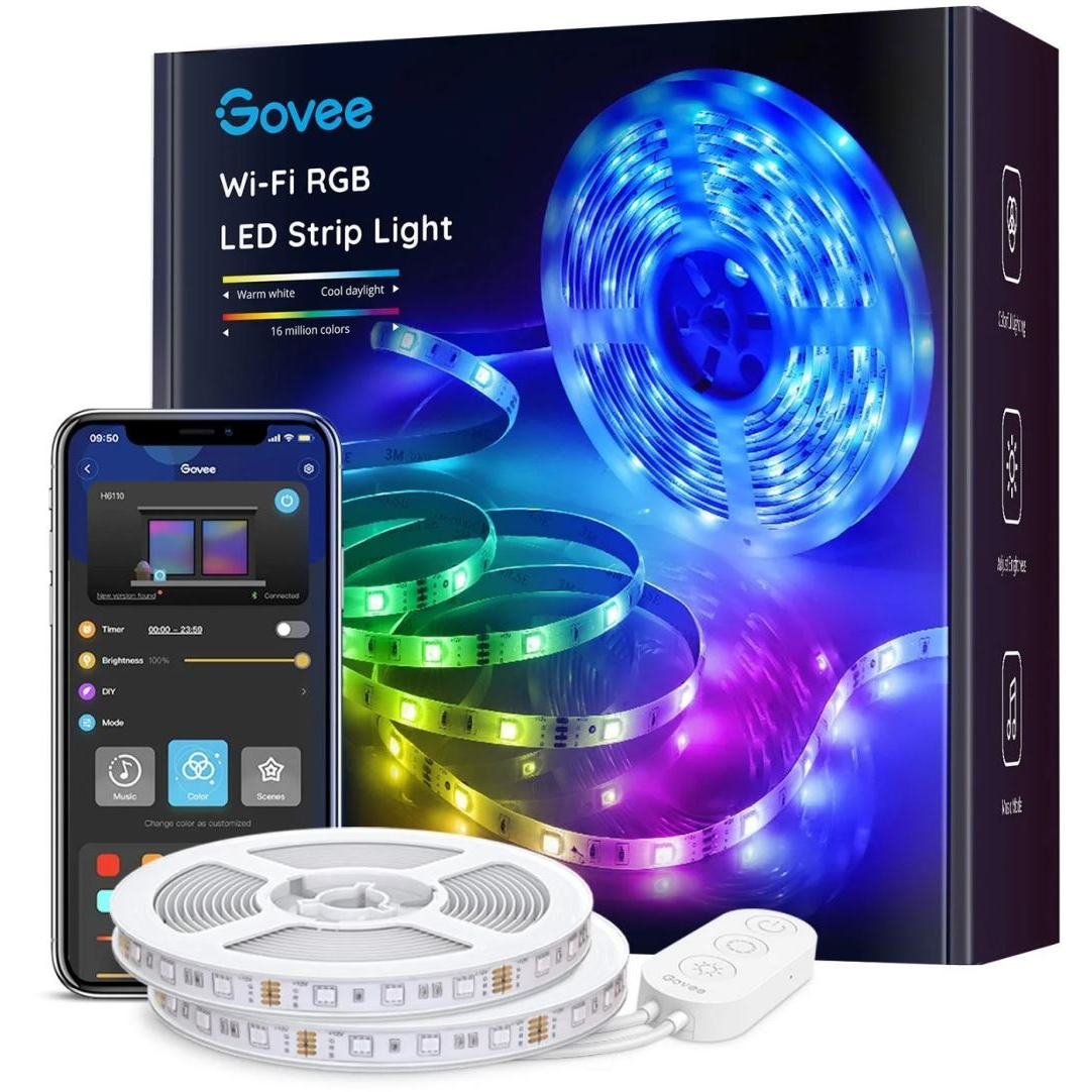 Govee WiFi RGB Smart LED szalag 10 m (H61103A1) (H61103A1)