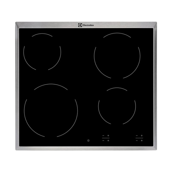 Електрически плот Electrolux, EHF16240XK, 4 горелки, Сензорно управление, Керамичен плот, Черен