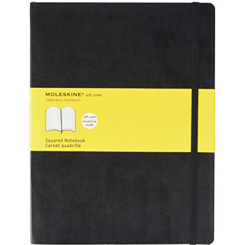 Moleskine Notesz Qp622 Puha Fekete XL Kockás (WIKR-1030549)