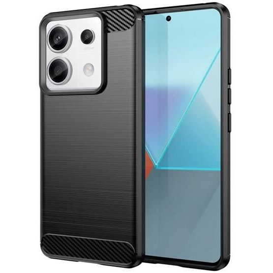 Gigapack Xiaomi Poco X6 5G szálcsiszolt, karbon mintás tok fekete (GP-153572) (GP-153572)