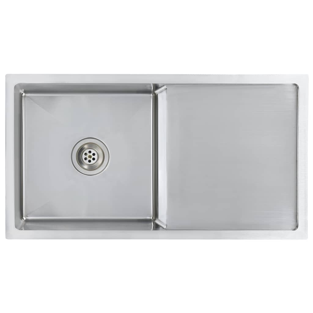 kézzel készített rozsdamentes acél konyhai mosogató (145080)