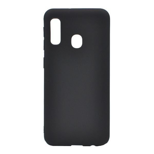 Szilikon telefonvédő (matt) FEKETE [Samsung Galaxy A20e (SM-A202F)] (5996457875818)
