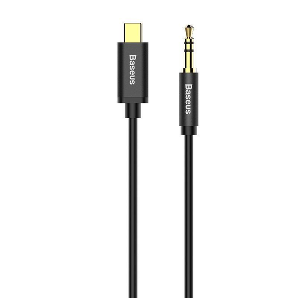 Cablu audio, Baseus, USB-C, Jack de 3,5 mm, 1,2 m, negru