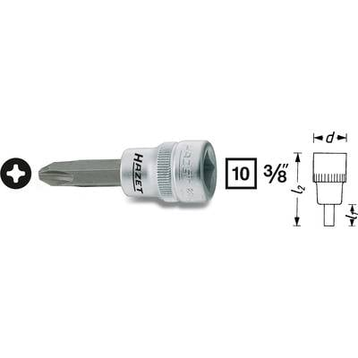 Kereszthornyú PH1 csavarhúzó betét 10 mm (3/8")Meghajtás (szerszám) 10 mm (3/8")Hazet 8806-PH1 (8806-PH1)