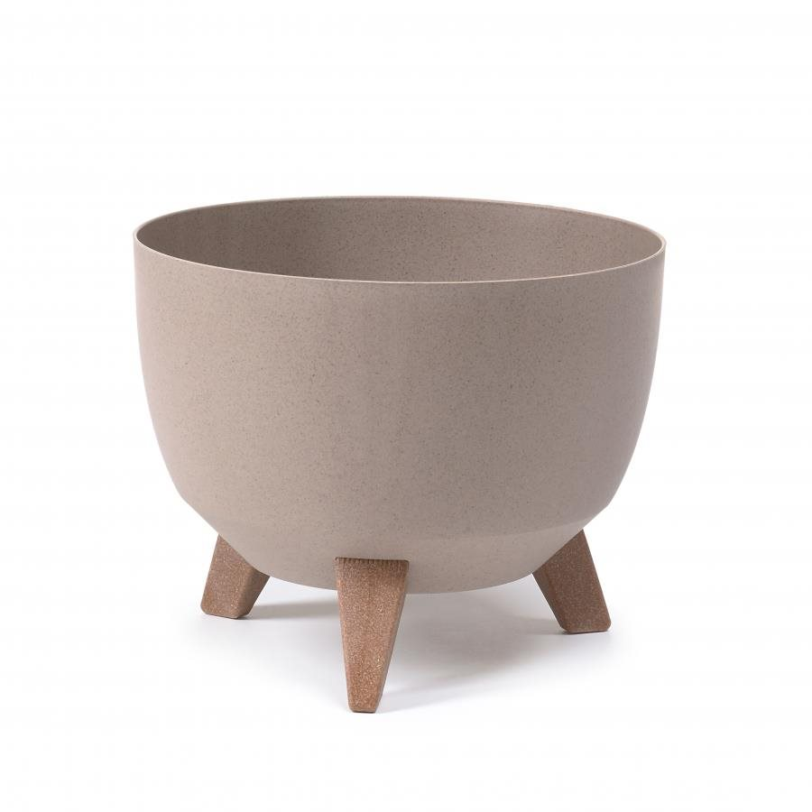 LAMELA ROMA ECO COFFEE O 29 cm, latte, lábakon álló tál (MAT34910)