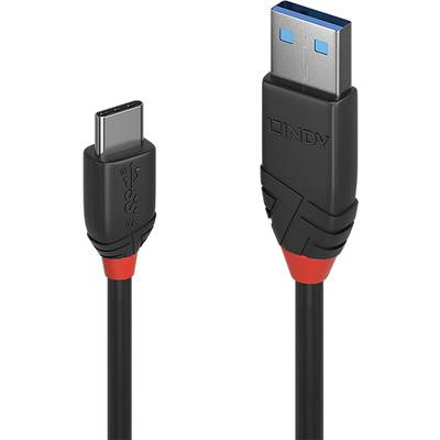 LINDY USB 3.1 (Gen 2) Csatlakozókábel [1x USB 3.1 dugó, A típus - 1x USB-C™ dugó] 1.00 m Fekete