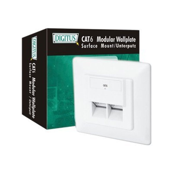 Nástěnná internetová zásuvka Digitus bílá