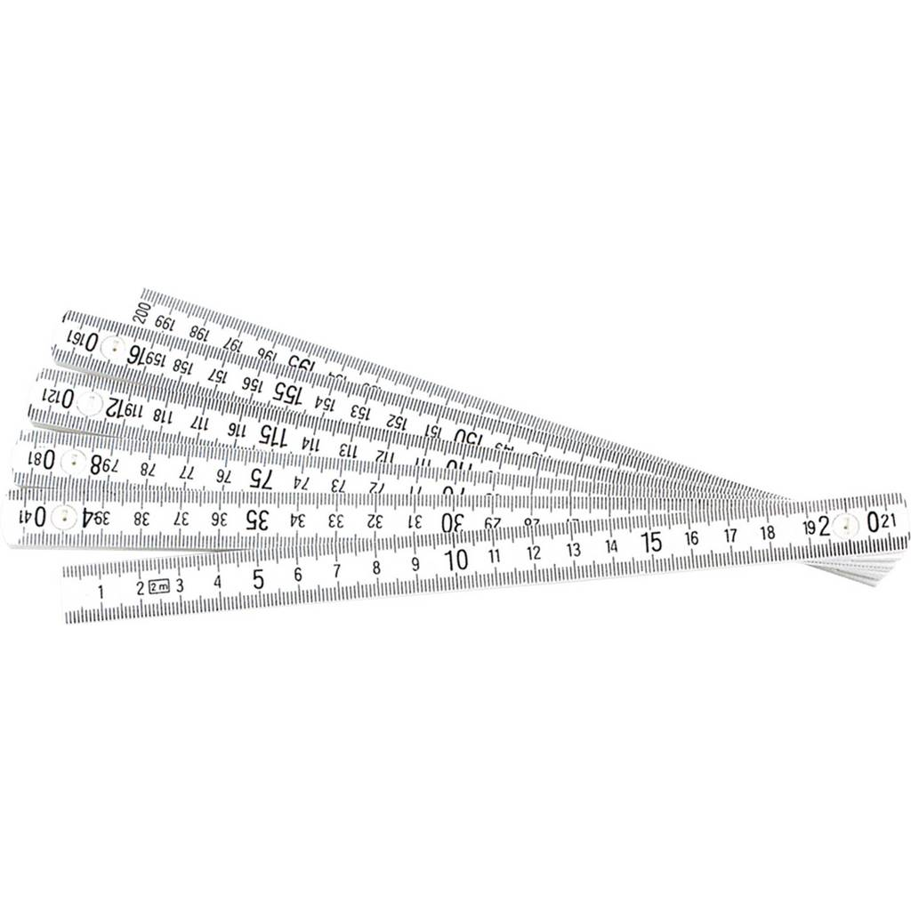 Brüder Mannesmann Mérőléc, kinyitható, összecsukható műanyag vonalzó 2 m 810-PVC-2M (M 810-PVC-2) (M 810-PVC-2)