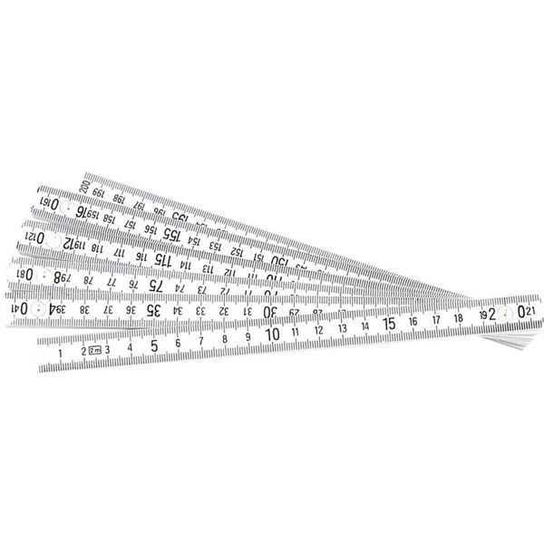 Brüder Mannesmann Mérőléc, kinyitható, összecsukható műanyag vonalzó 2 m  810-PVC-2M (M  810-PVC-2)