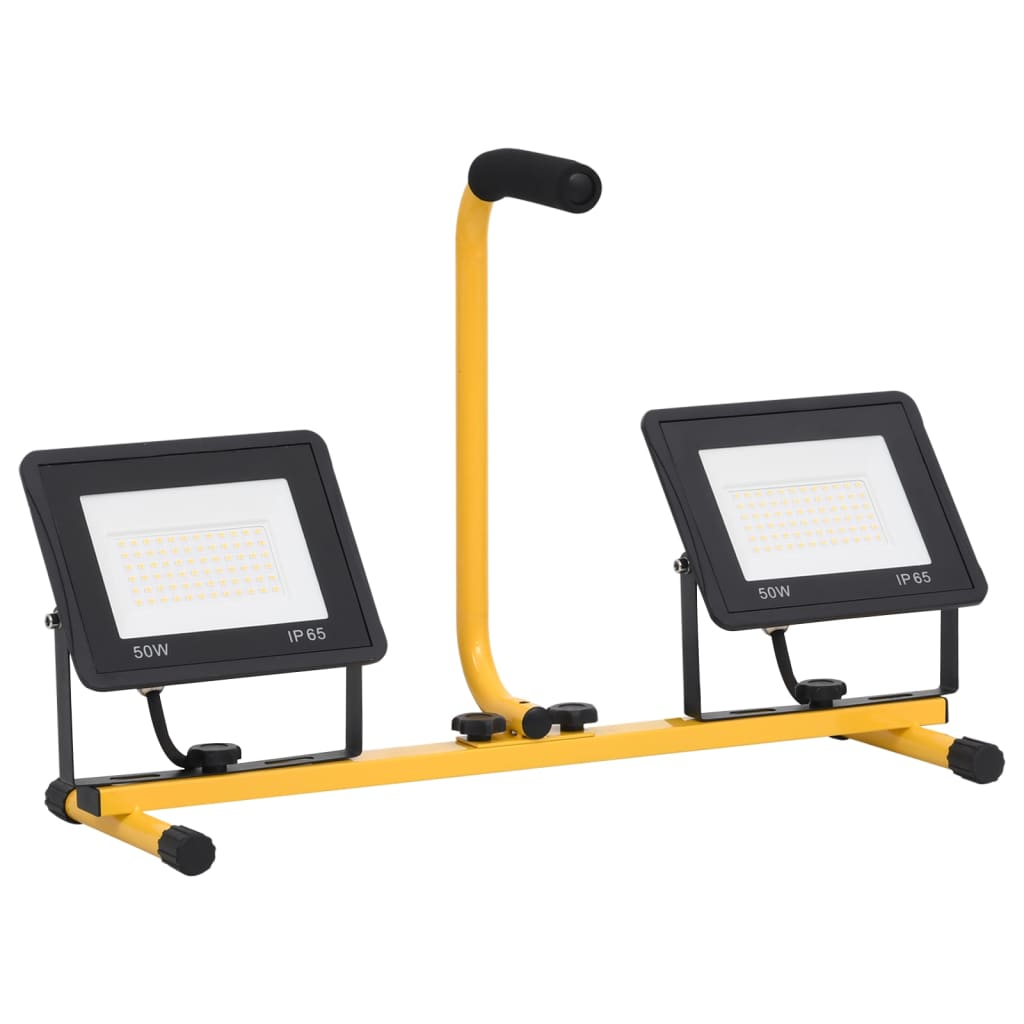 meleg fehér fényű fogantyúval ellátott LED-es reflektor 2x50 W (149646)