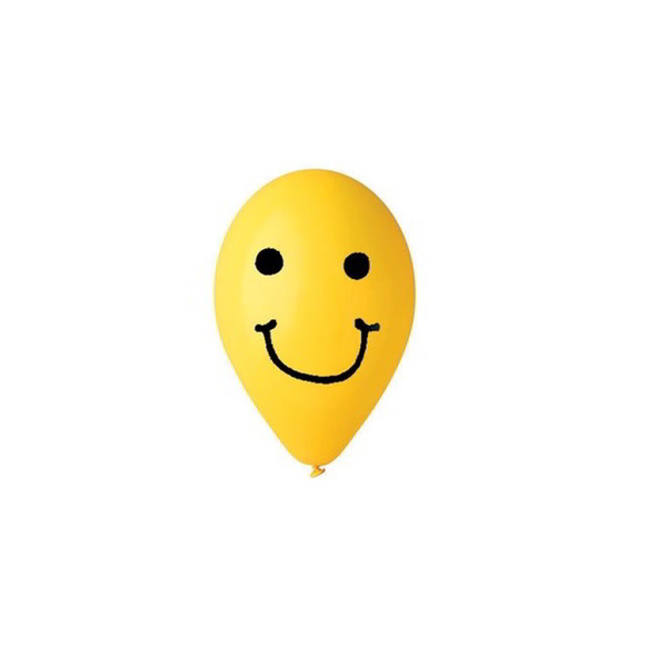 Gemar Ballons Smiley léggömb sárga (10 db)