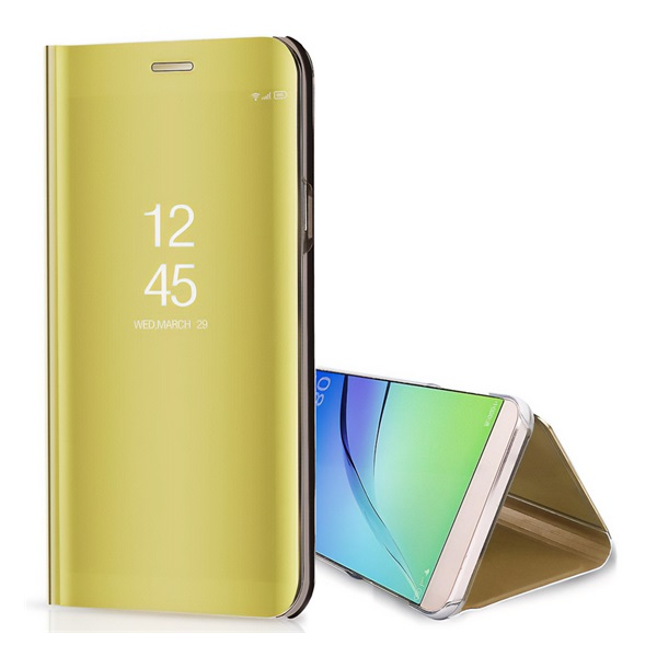 gigapack Tok álló (aktív FLIP, oldalra nyíló, asztali tartó, tükrös) ARANY Samsung Galaxy A25 5G (SM-A256) " csomagolás" (GP-152018)