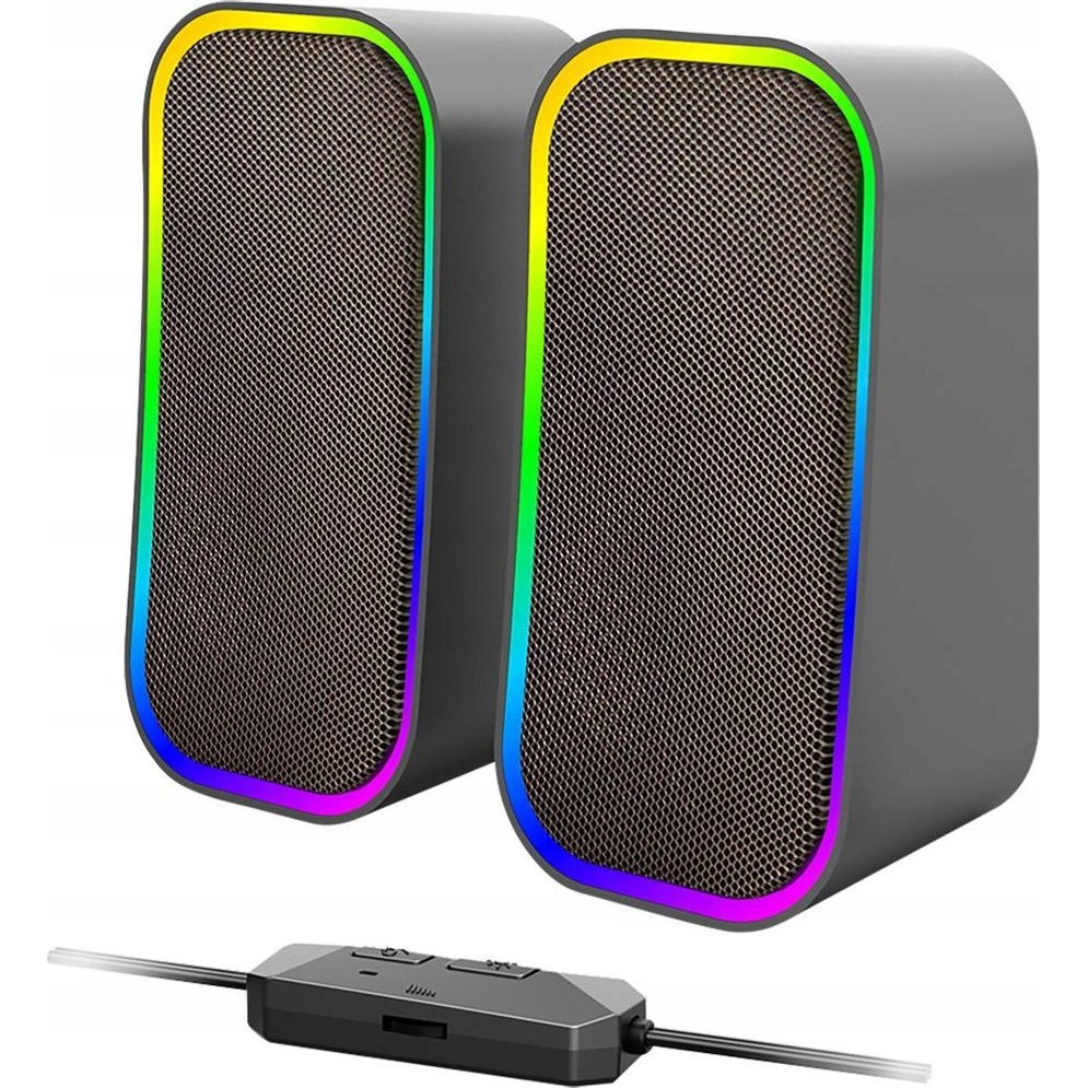 SpeedLink TOKEN Számítógép hangszóró Bluetooth™, Vezetékes 6 W Fekete, RGB (SL-810008-BK)
