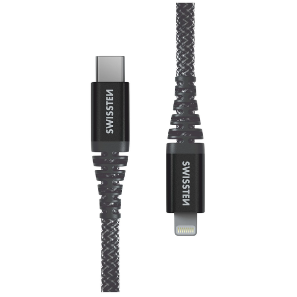 Enchufe Usb-c Swissten Carga Rápida Fibra De Aramida 1,5m Iphone + Ipad De 60w