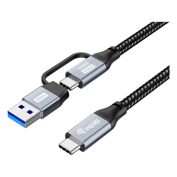 Equip 128432 cabo USB USB 3.2 Gen 2x2 2 m USB A/USB C USB C Preto