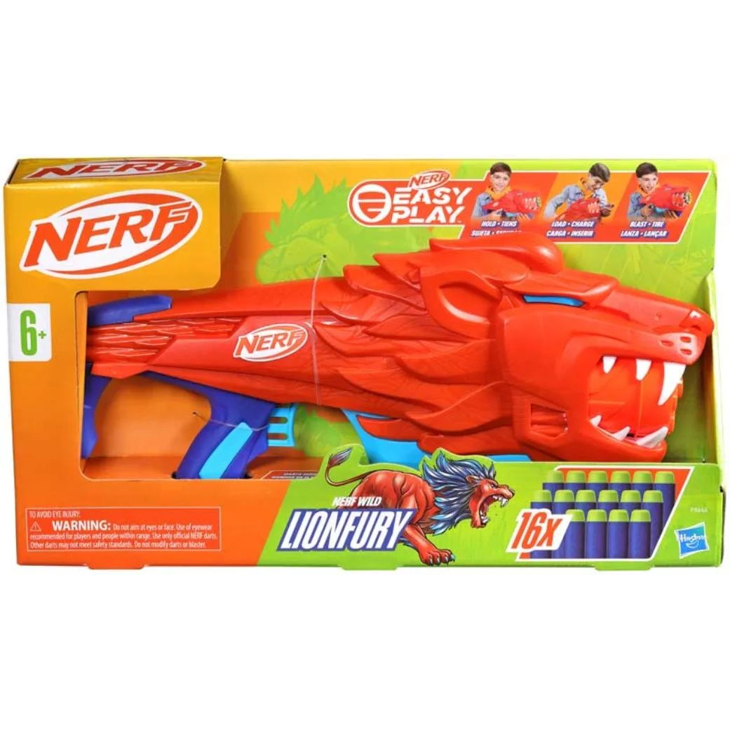 Hasbro Nerf Easy Play Lionfury szivacskilövő fegyver 16 tölténnyel (F8646)