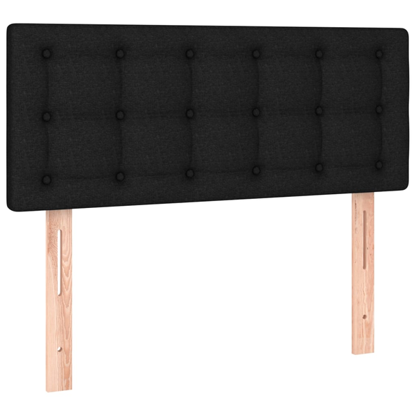 Tăblie de pat, negru, 80x5x78/88 cm, textil